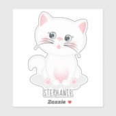 Katzenregen Geburtstag Aufkleber (Blatt)