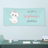 Katzenregen Geburtstag Banner (Messe)