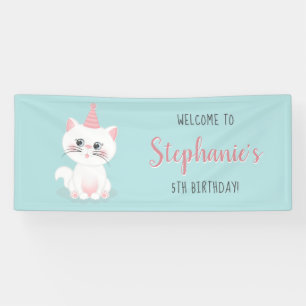 Katzenregen Geburtstag Banner
