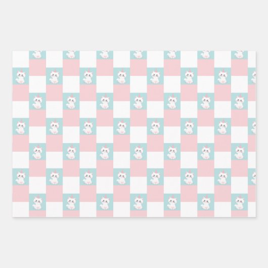 Katzenregen Geburtstag Geschenkpapier Set (Vorderseite 3)