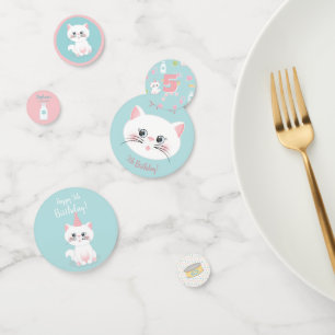 Katzenregen Geburtstag Konfetti