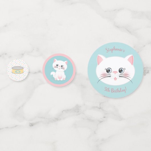 Katzenregen Geburtstag Konfetti (Vorderseiten)