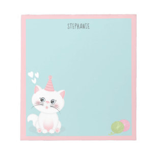 Katzenregen Geburtstag Notizblock