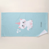 Katzenregen Geburtstag Strandtuch (Vorderseite)