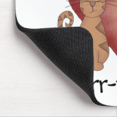 Katzenregen und Schirme Mousepad (Ecke)