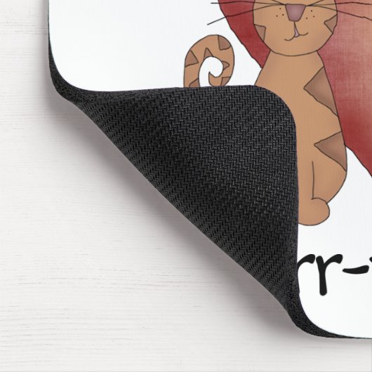 Katzenregen und Schirme Mousepad (Ecke)