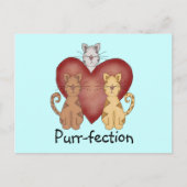 Katzenregen und Schirme Postkarte (Vorderseite)