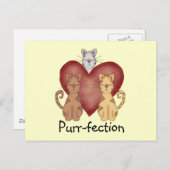 Katzenregen und Schirme Postkarte (Vorne/Hinten)