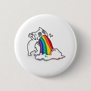 Katzenregenbogenkotze Button