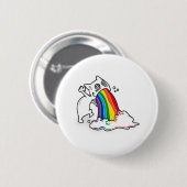 Katzenregenbogenkotze Button (Vorne & Hinten)