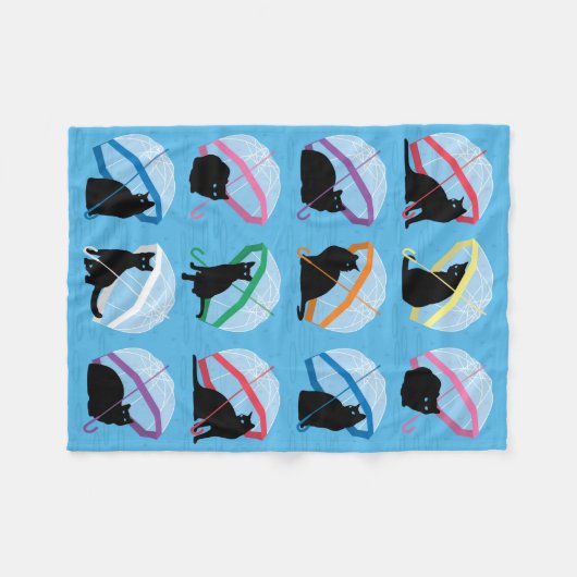 Katzenregnen 'n-Katzen-Fleece-Decke Fleecedecke (Vorderseite (Horizontal))