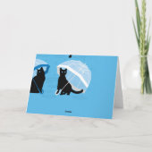 Katzenregnen 'n-Katzen-Gruß-Karte Karte (Rückseite)