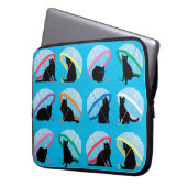 Katzenregnen 'n-Katzen-Laptop-Hülse 15" Laptopschutzhülle (Vorderseite Links)