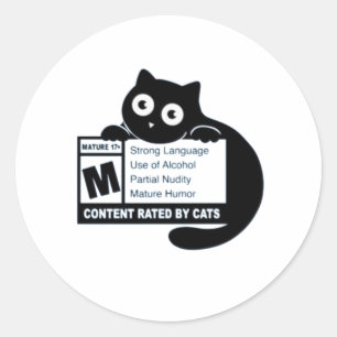 Katzenreife Runder Aufkleber