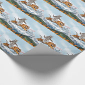 Katzenreiten im Krieger Geschenkpapier (Ecke)