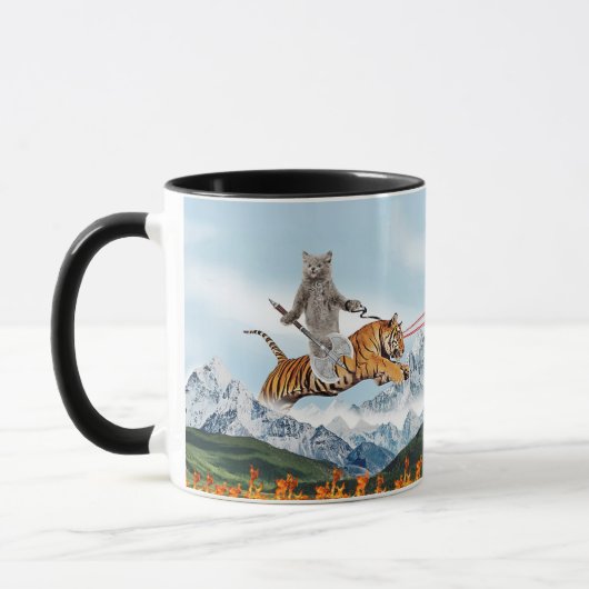 Katzenreiten im Krieger Tasse (Links)