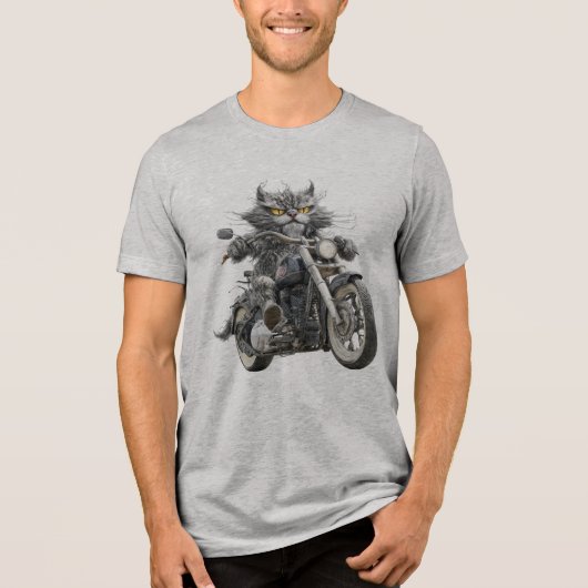 Katzenreiter Tri-Blend Shirt (Vorderseite)