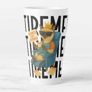 Katzenrentner-Thema für Katzenliebhaber Latte-Tass Milchtasse