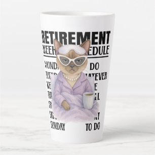 Katzenrentner-Thema für Katzenliebhaber Latte-Tass Milchtasse