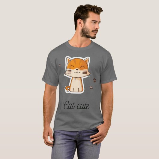 Katzenretro T-Shirt (Vorne ganz)