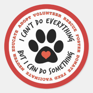 Katzenrettungsaktion für TIERE, TNR - Ich kann etw Runder Aufkleber