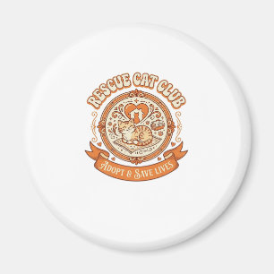 Katzenrettungsclub Katzenrettung Adoption Vintage Magnet
