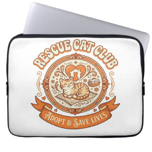 Katzenrettungsklub Katzenrettung Adoption Vintage  Laptopschutzhülle