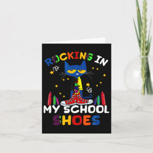 Katzenrocking I N My-school-back To-school-cat Karte