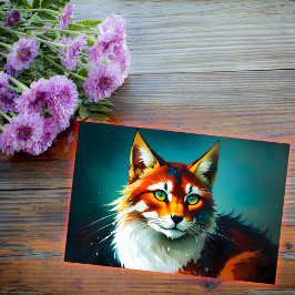 Katzenrote Tierart bunt flüstern lieblich Rechteckiger Aufkleber