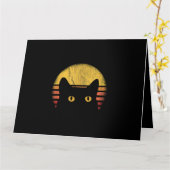 Katzenrücklauf Vintag Karte (Gelbe Blume)