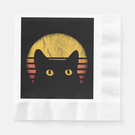 Katzenrücklauf Vintag Serviette (Vorderseite)