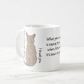 Katzenrückseite Kaffeetasse (Vorderseite Links)