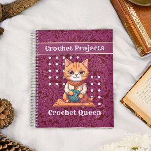 Katzenruhestandsgeschenke für Crocheter-Mama Oma Notizblock