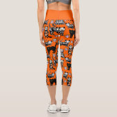 Katzenrumpf-Orange Capri Leggings (Rückseite)
