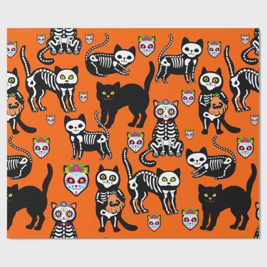 Katzenrumpf-Orange Geschenkpapier (Flach)