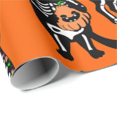 Katzenrumpf-Orange Geschenkpapier (Rolleneckpunkt)