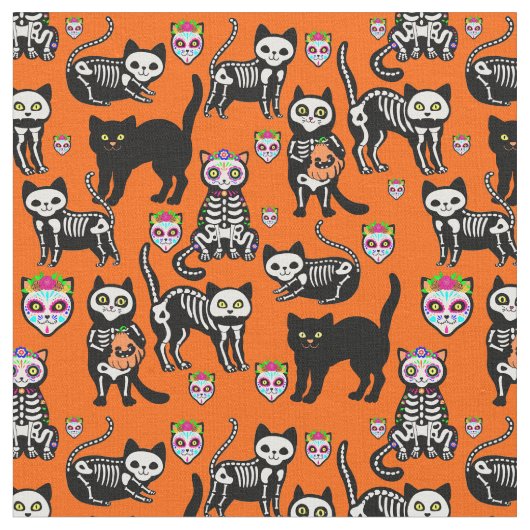 Katzenrumpf-Orange Stoff (Nahaufnahme)