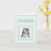 Katzenrutsche Beileid geklappte Grußkarte Karte (Gelbe Blume)