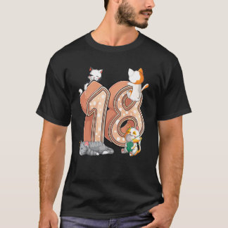 Katzens 18. Geburtstagsfeier Achtzehn 18 Jahre alt T-Shirt