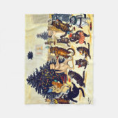 Katzens Weihnachtsfeier, Louis Wain Fleecedecke (Vorderseite)