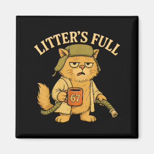 Katzensand ist voll Lustiger Sechs Sieben 67 Meme  Magnet
