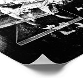 Katzenschädel absteigende Treppe Poster (Ecke)