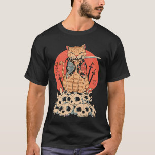 Katzenschädel Krieger T-Shirt