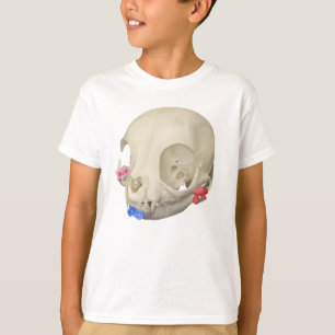 Katzenschädel mit Flora T-Shirt