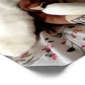 Katzenschlaf mit Teddybären nicht vermeiden Poster (Ecke)