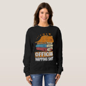 Katzenschlafnapping Bookworard Lesebuch Lover B Sweatshirt (Vorne ganz)