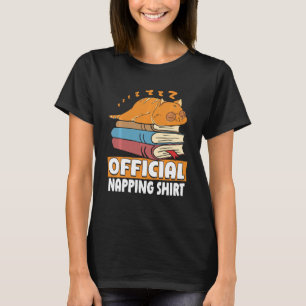 Katzenschlafnapping Bookworard Lesebuch Lover B T-Shirt