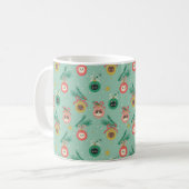 Katzenschmuck auf Baummuster Kaffeetasse (Vorderseite Links)