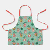 Katzenschmuck auf Baummuster Schürze (Vorderseite)