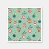 Katzenschmuck auf Baummuster Serviette (Vorderseite)